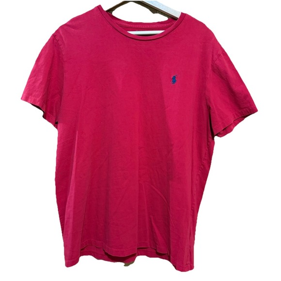 Polo Ralph Lauren Red Short Sleeve Embroidered Mens Size Large EUC‎ - Picture 1 of 4